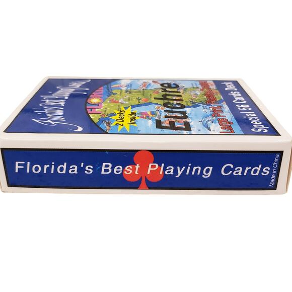 Euchre Playing Cards Large Print Special 56 Cards Deck Plastic Coated Used 2 Dks - Picture 3 of 5